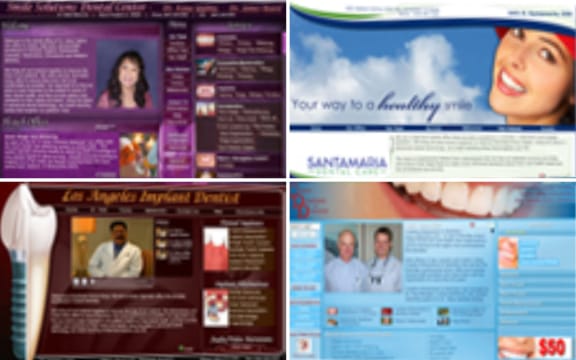 Examples of audible dental websites built by InfoStar